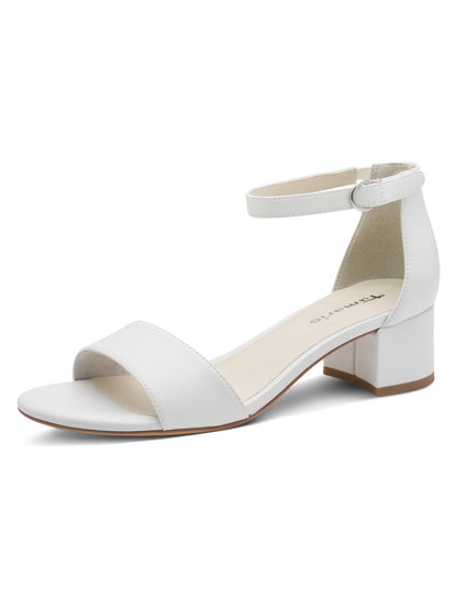Sandalo Tamaris donna bianco elegante e confortevole con tacco basso
