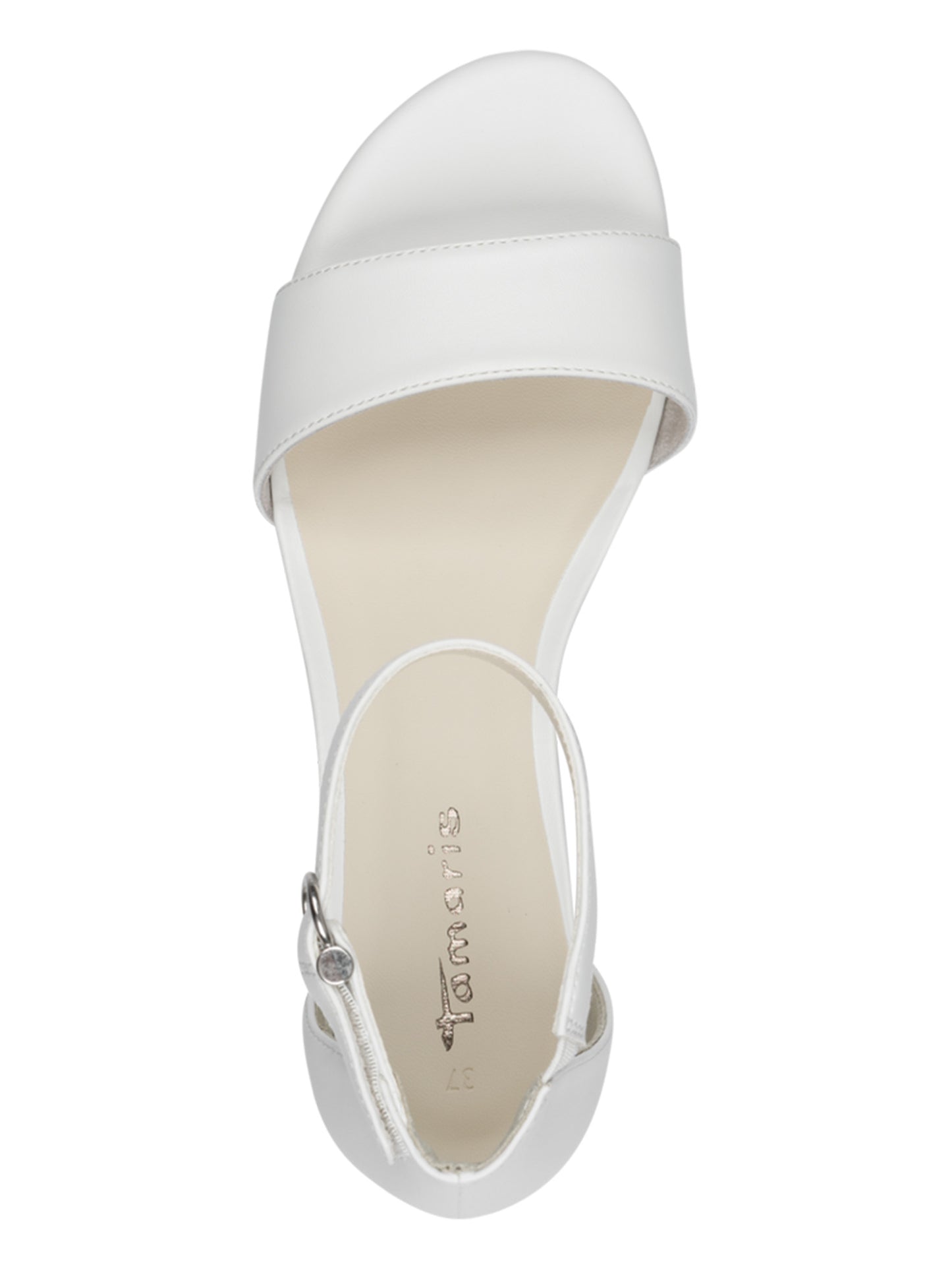 Sandalo Tamaris donna bianco elegante e confortevole con tacco basso