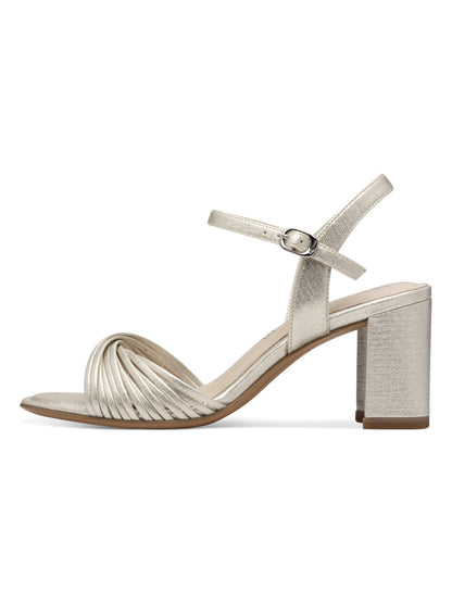 Sandalo con tacco a blocco beige per donna Tamaris