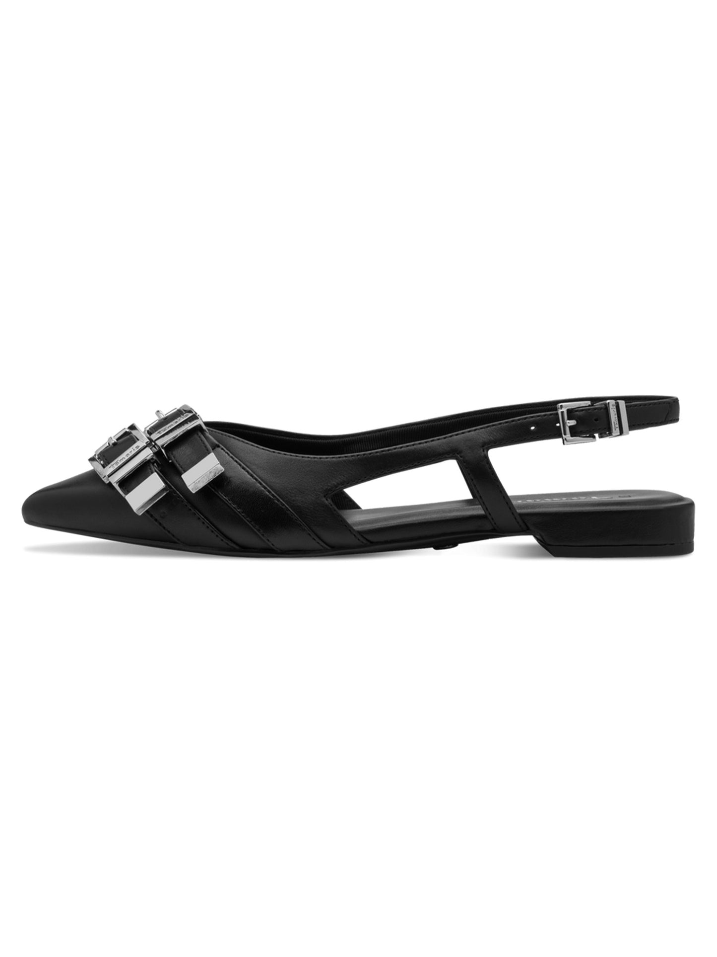 Ballerine nere da donna Tamaris in cuoio per un look casual elegante