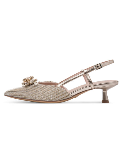 Décolleté Tamaris Chanel donna elegantemente argentate