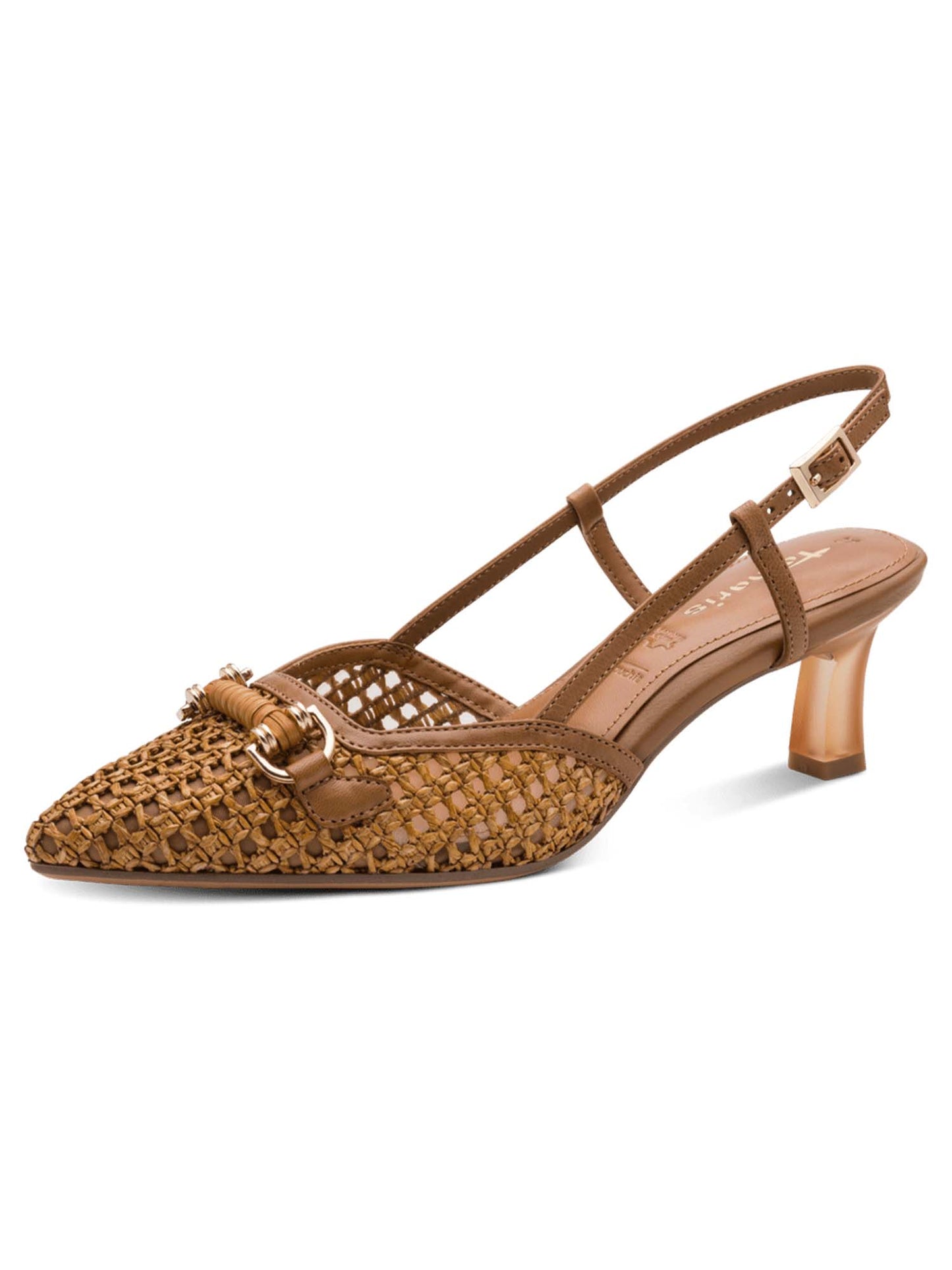 Tamaris Slingback, décolleté donna bon ton in tessuto marrone