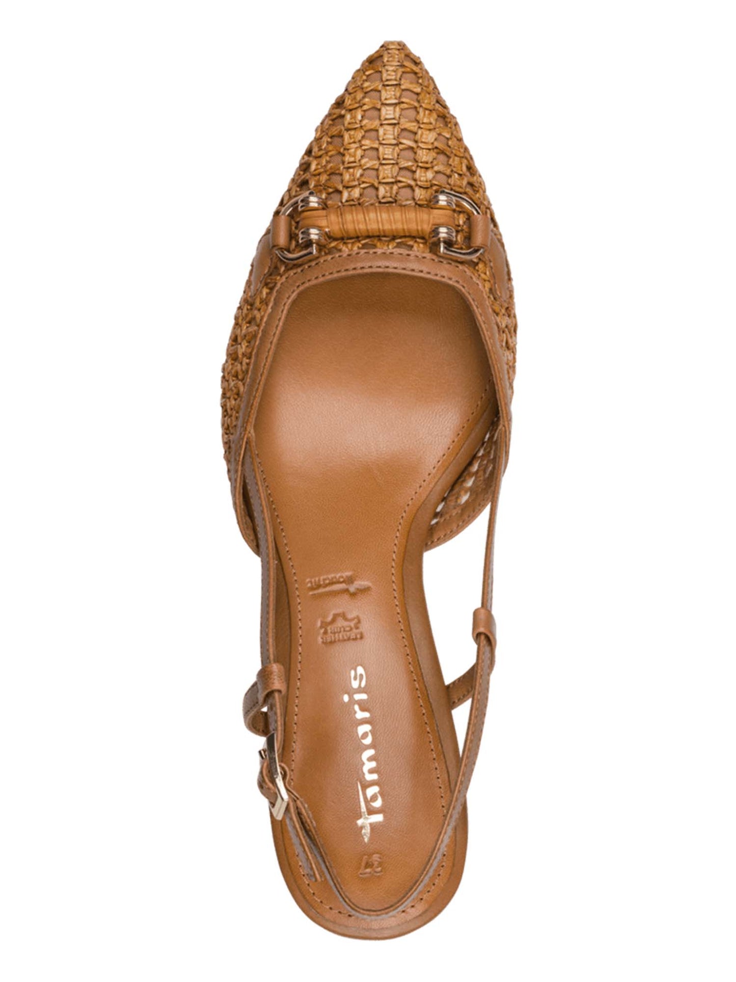 Tamaris Slingback, décolleté donna bon ton in tessuto marrone
