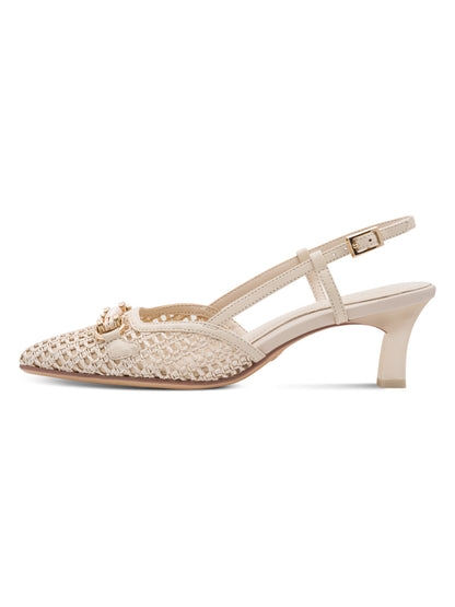 Décolleté elegante Tamaris donna color beige con tacco sottile