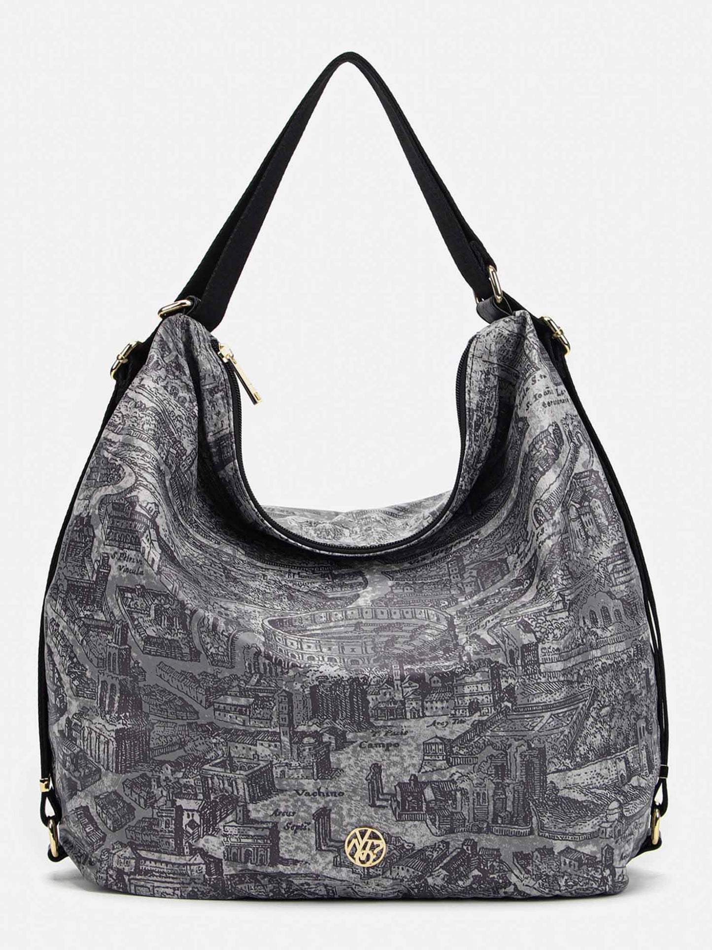 BORSA DOUBLE BAG YNOT? DA DONNA GRIGIO