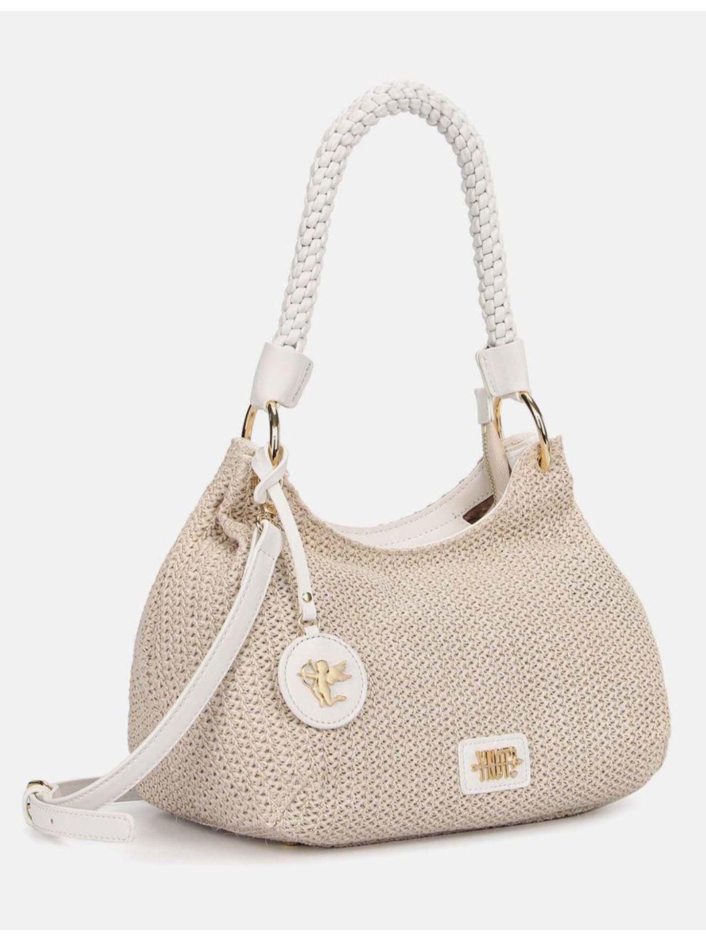 Borsa hobo Malè small beige da donna di Y Not?