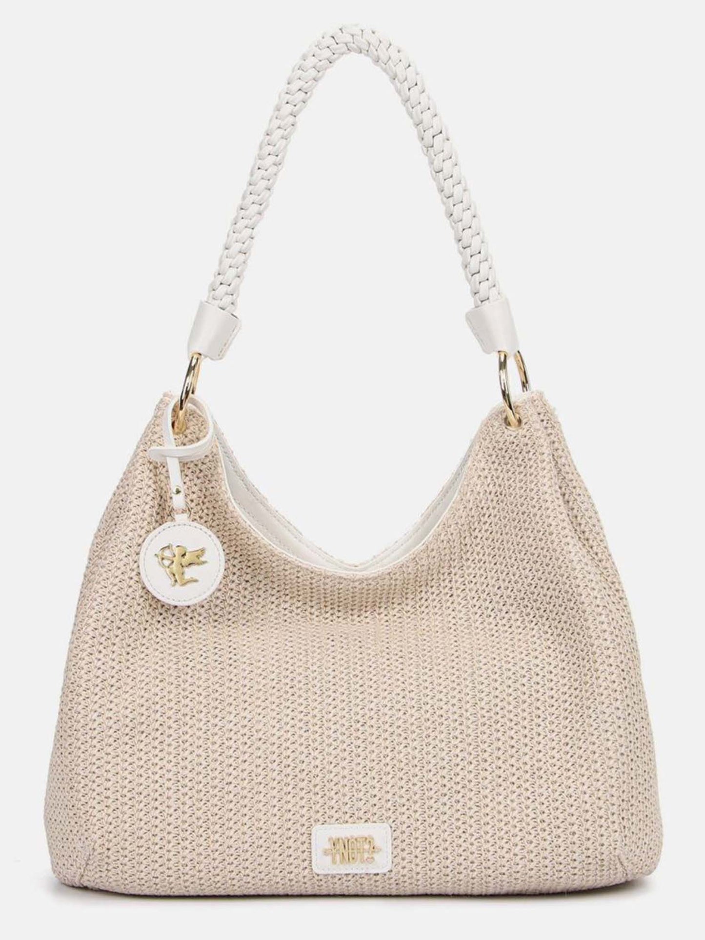 Borsa hobo Malè Y Not? beige versatile con tracolla removibile da donna