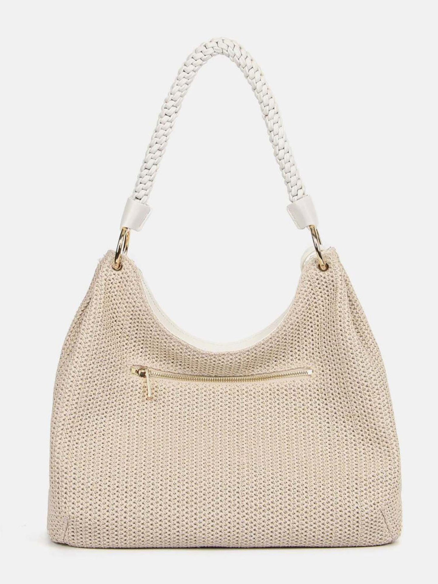 Borsa hobo Malè Y Not? beige versatile con tracolla removibile da donna