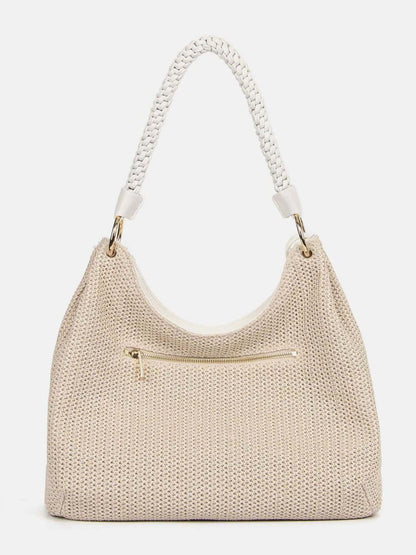 Borsa hobo Malè Y Not? beige versatile con tracolla removibile da donna