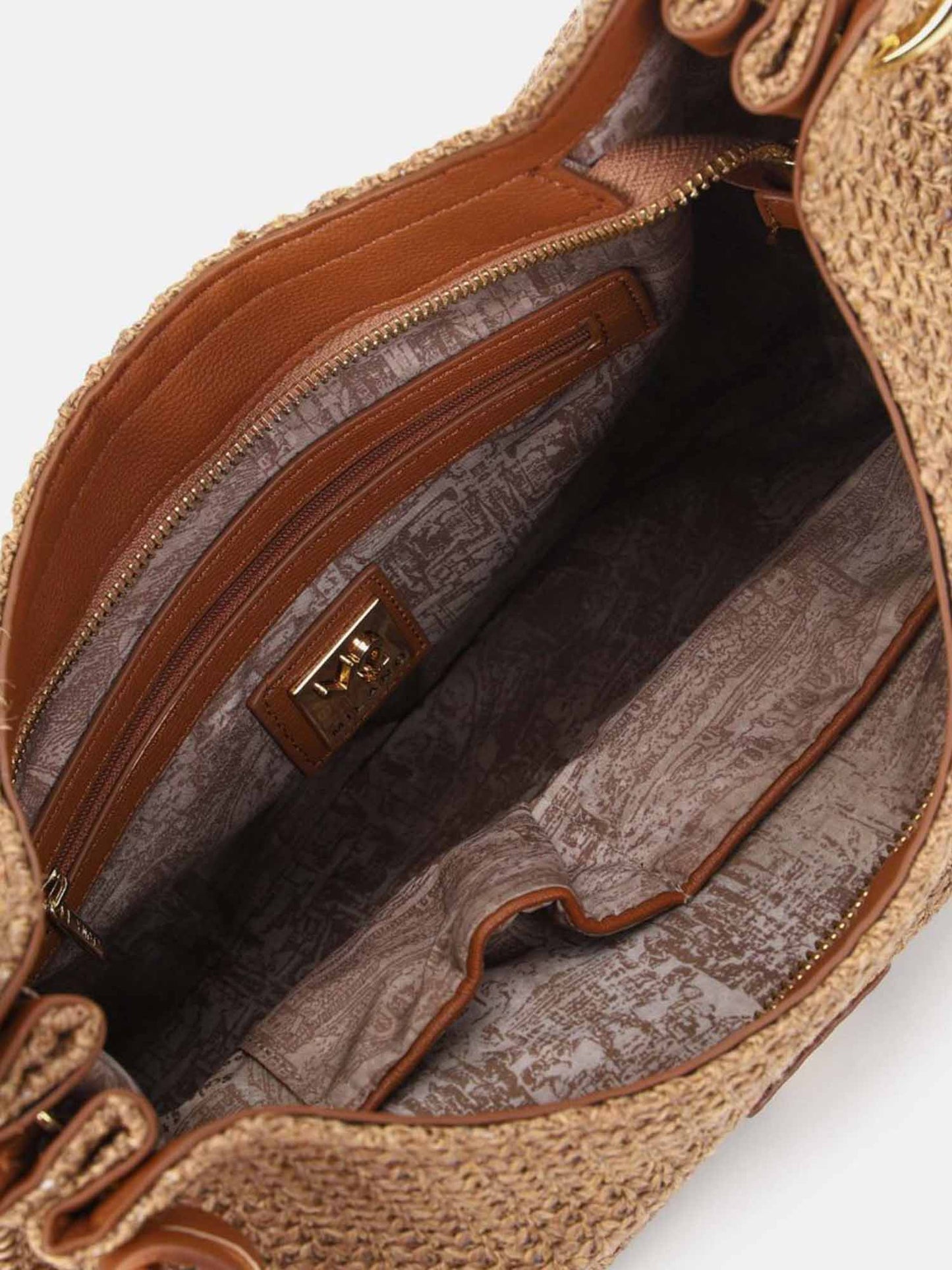 Borsa Malè Y Not? hobo marrone da donna con tracolla rimovibile
