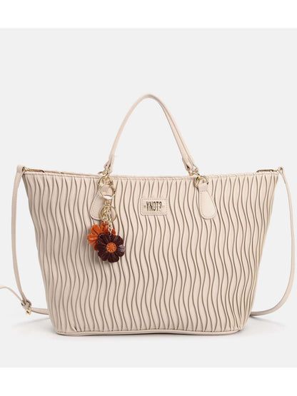Y Not? Tote Large, borsa donna color crema elegante e capiente