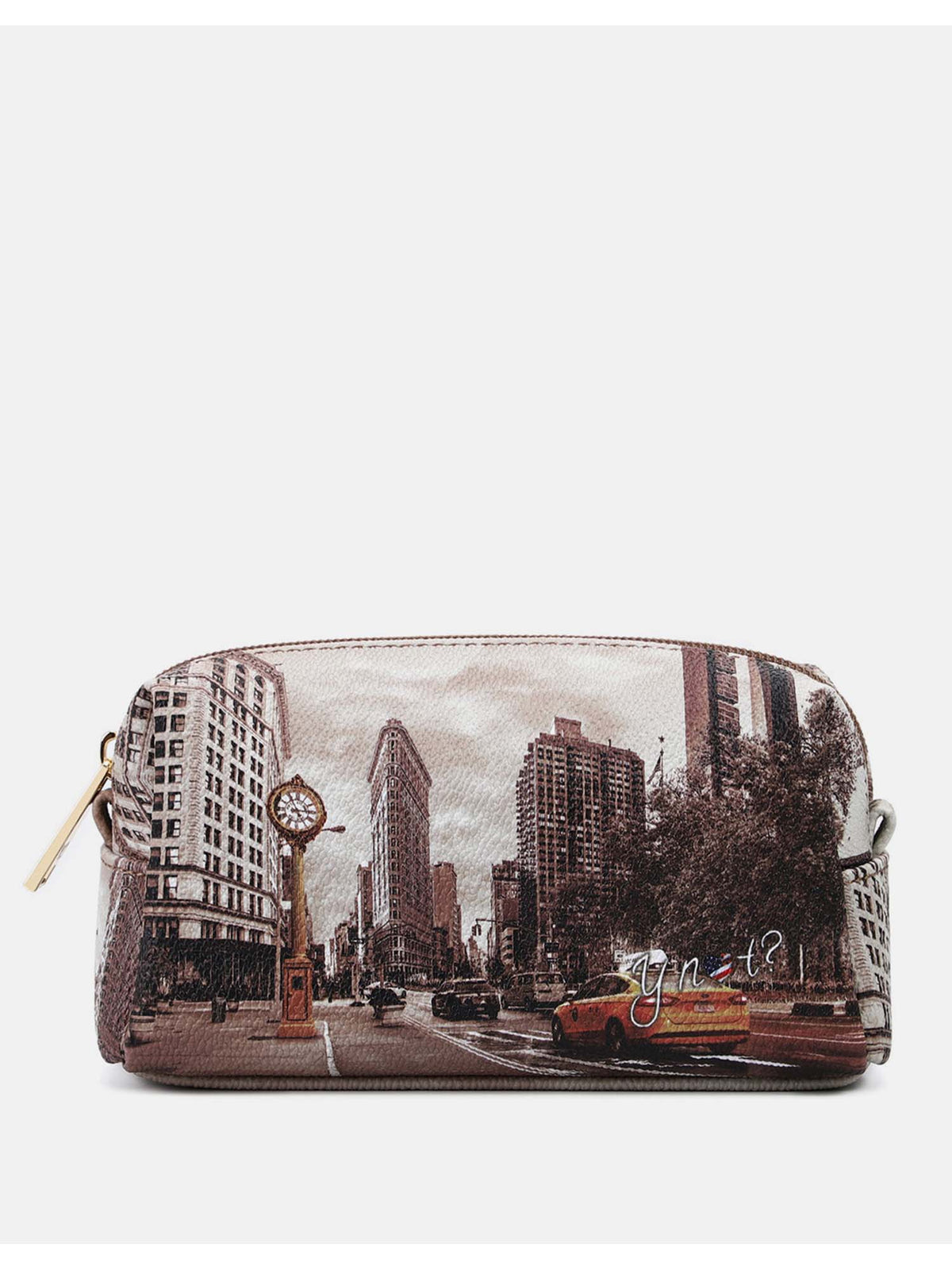 Beauty case piccolo da donna YNOT? dorato elegante