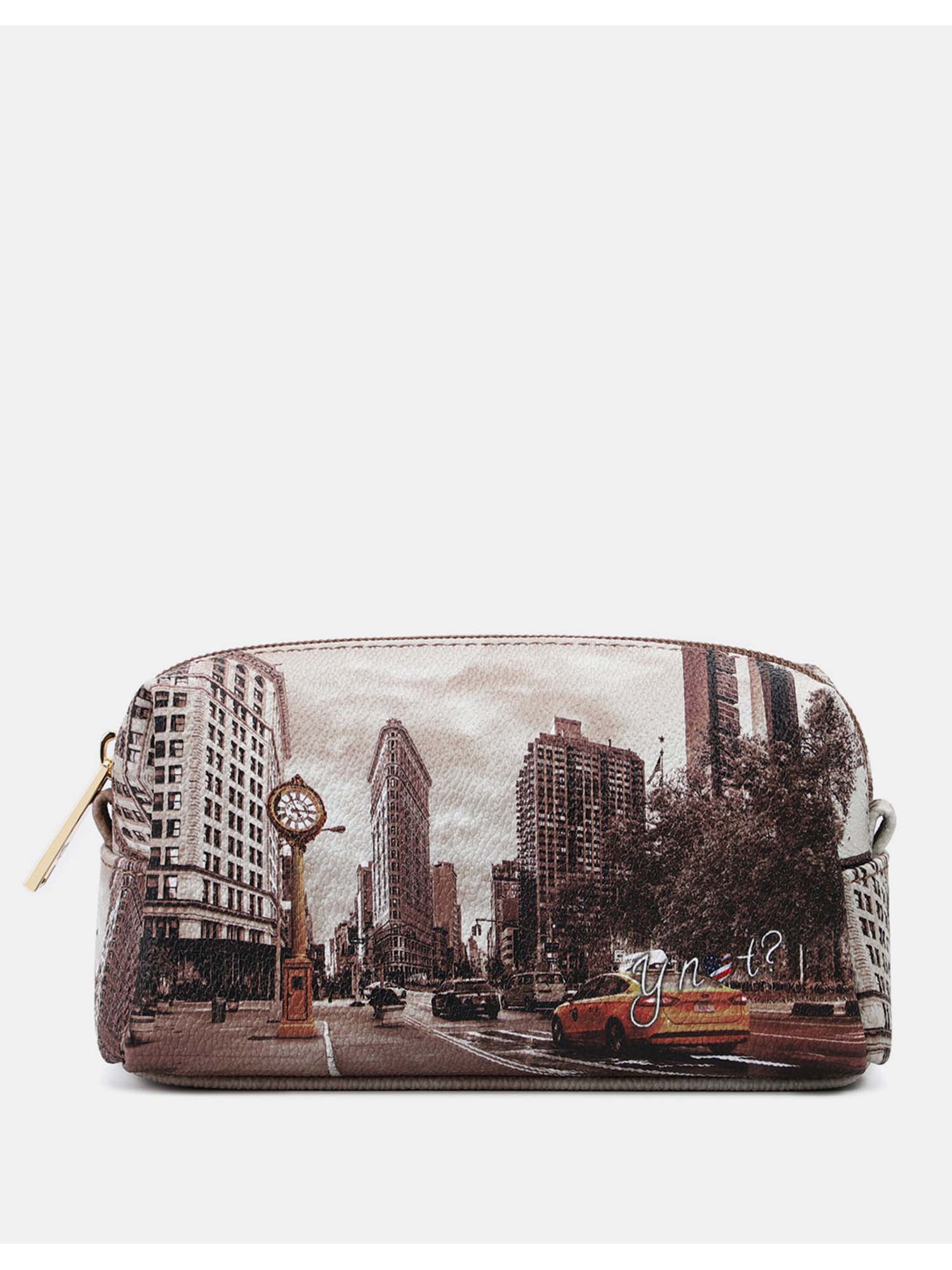 Beauty case piccolo da donna YNOT? dorato elegante