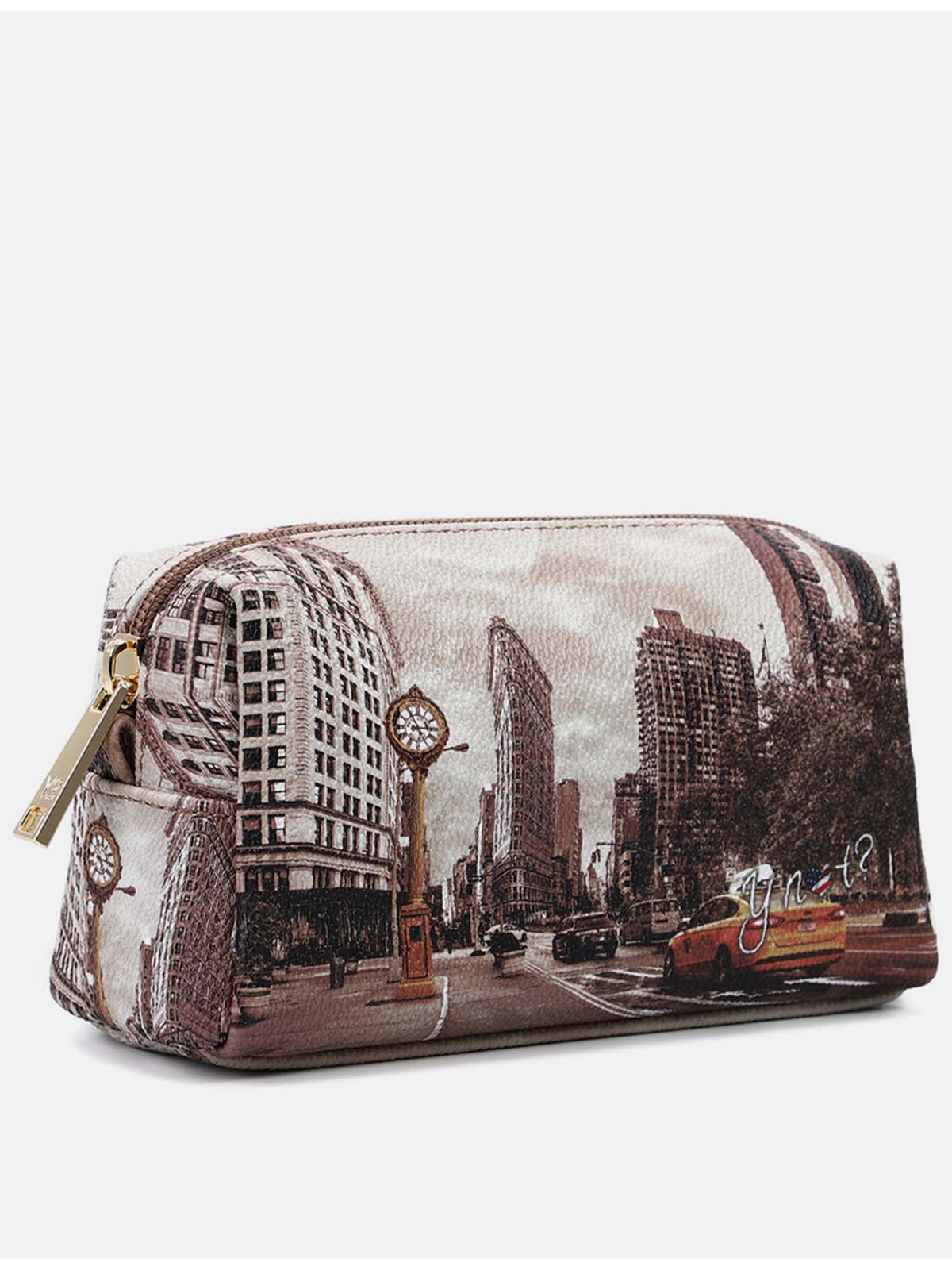 Beauty case piccolo da donna YNOT? dorato elegante