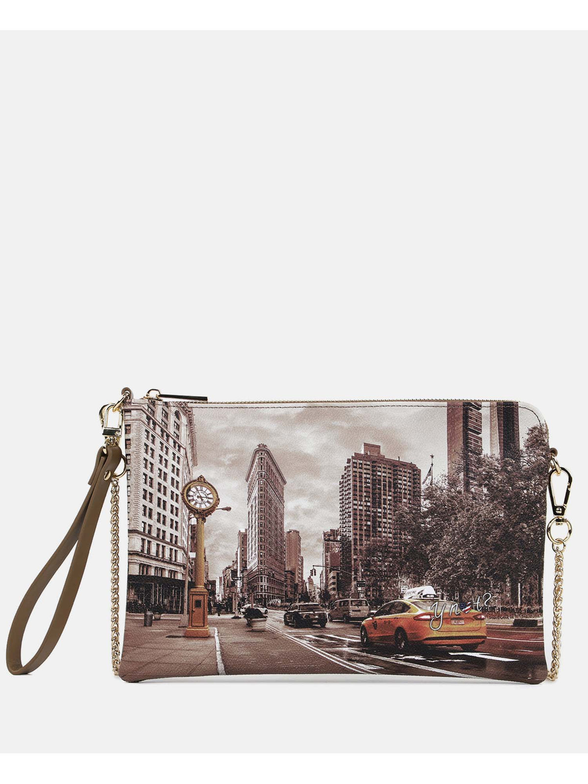 Borsa clutch donna YNOT dorata elegante per ogni occasione