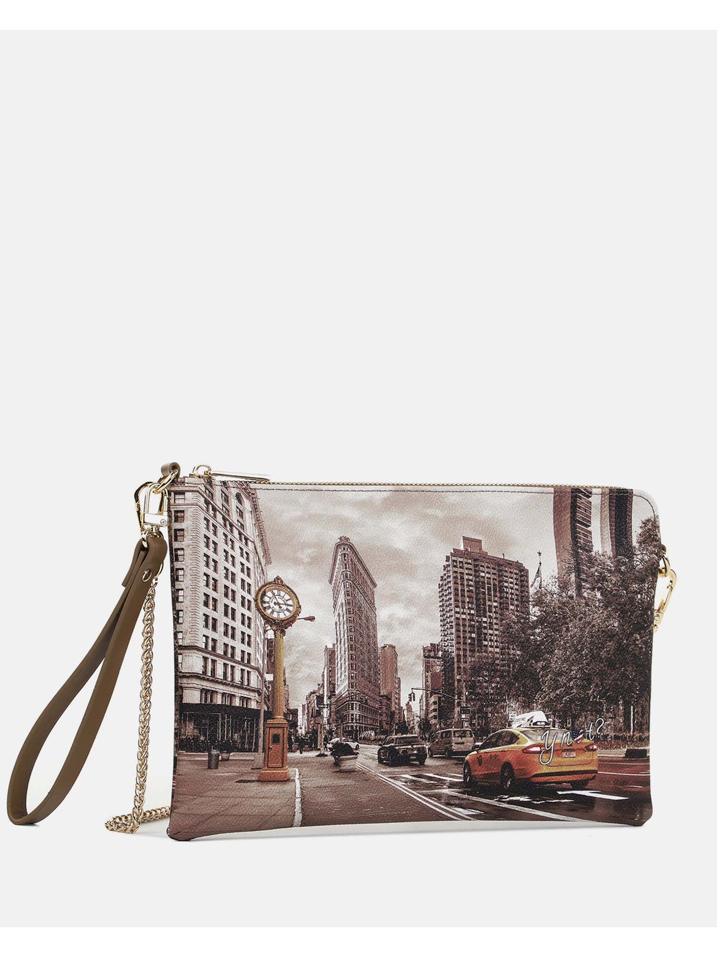 Borsa clutch donna YNOT dorata elegante per ogni occasione