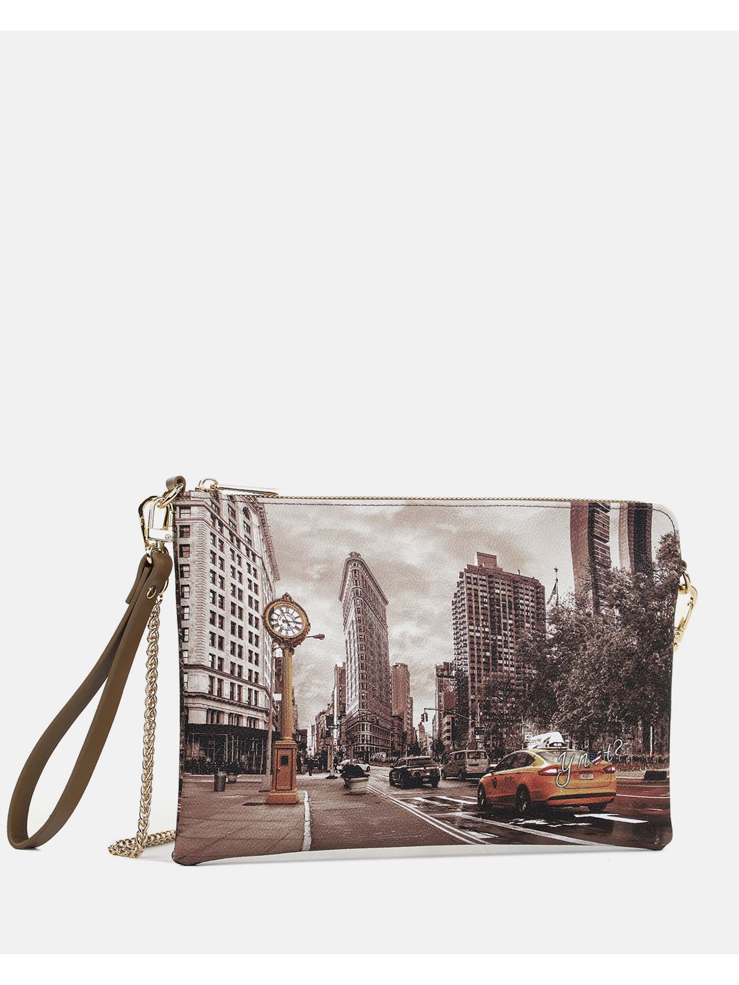 Borsa clutch donna YNOT dorata elegante per ogni occasione