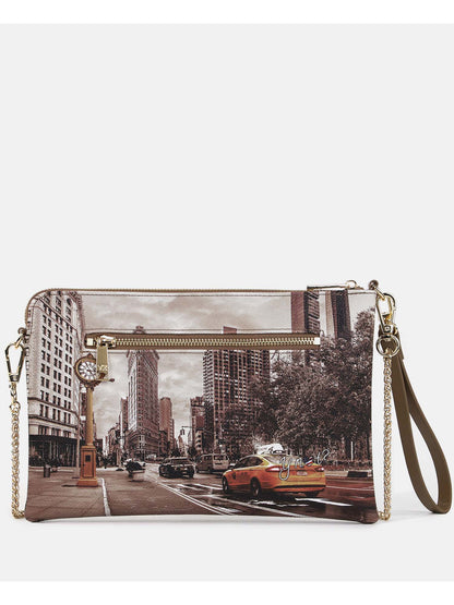 Borsa clutch donna YNOT dorata elegante per ogni occasione