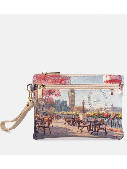 Y Not? Pochette medium elegante in crema da donna