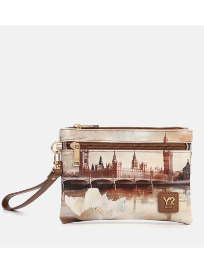 Y Not? Pocket Medium, pochette donna color fango versatile