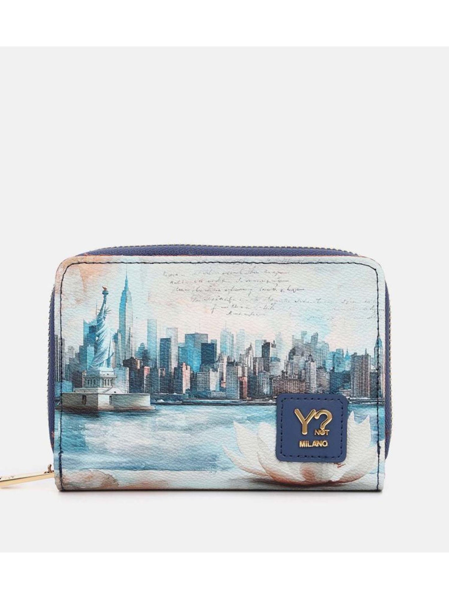 Y Not? Wallet Liber, portafoglio donna blu versatile e compatto