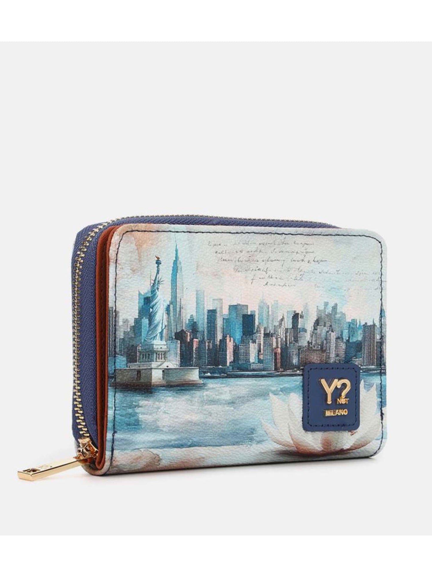 Y Not? Wallet Liber, portafoglio donna blu versatile e compatto