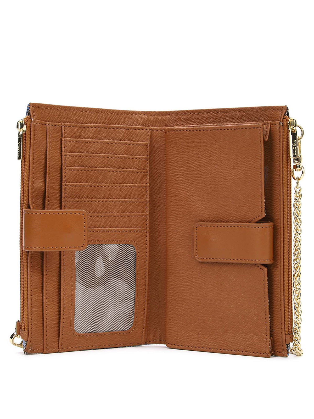 Y-not wallet portafogli da donna marrone