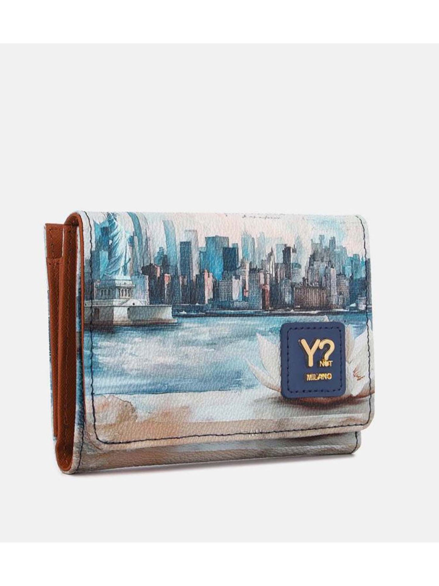Portafoglio donna Y Not? Yes Bag blu dal design urbano