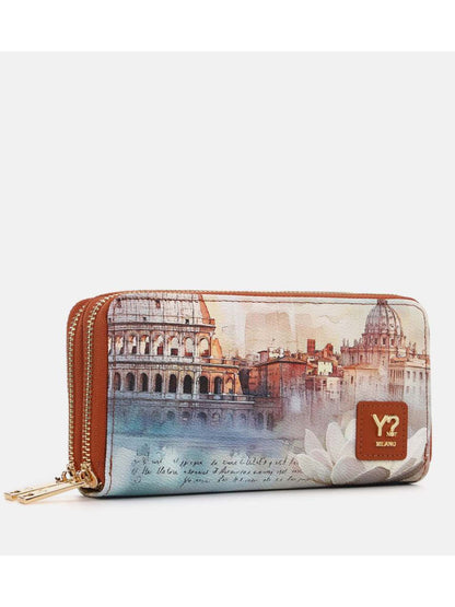 Portafoglio donna Y Not? Yes568s6 con stampa Rome in tessuto sintetico