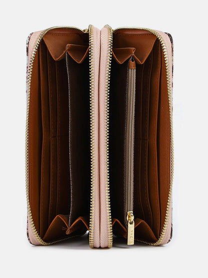 Y Not? Portafoglio piccolo da donna rosa con zip