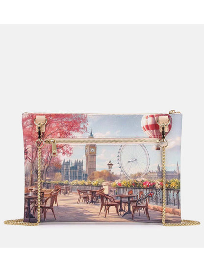 Y Not? Clutch Big elegante color crema da donna