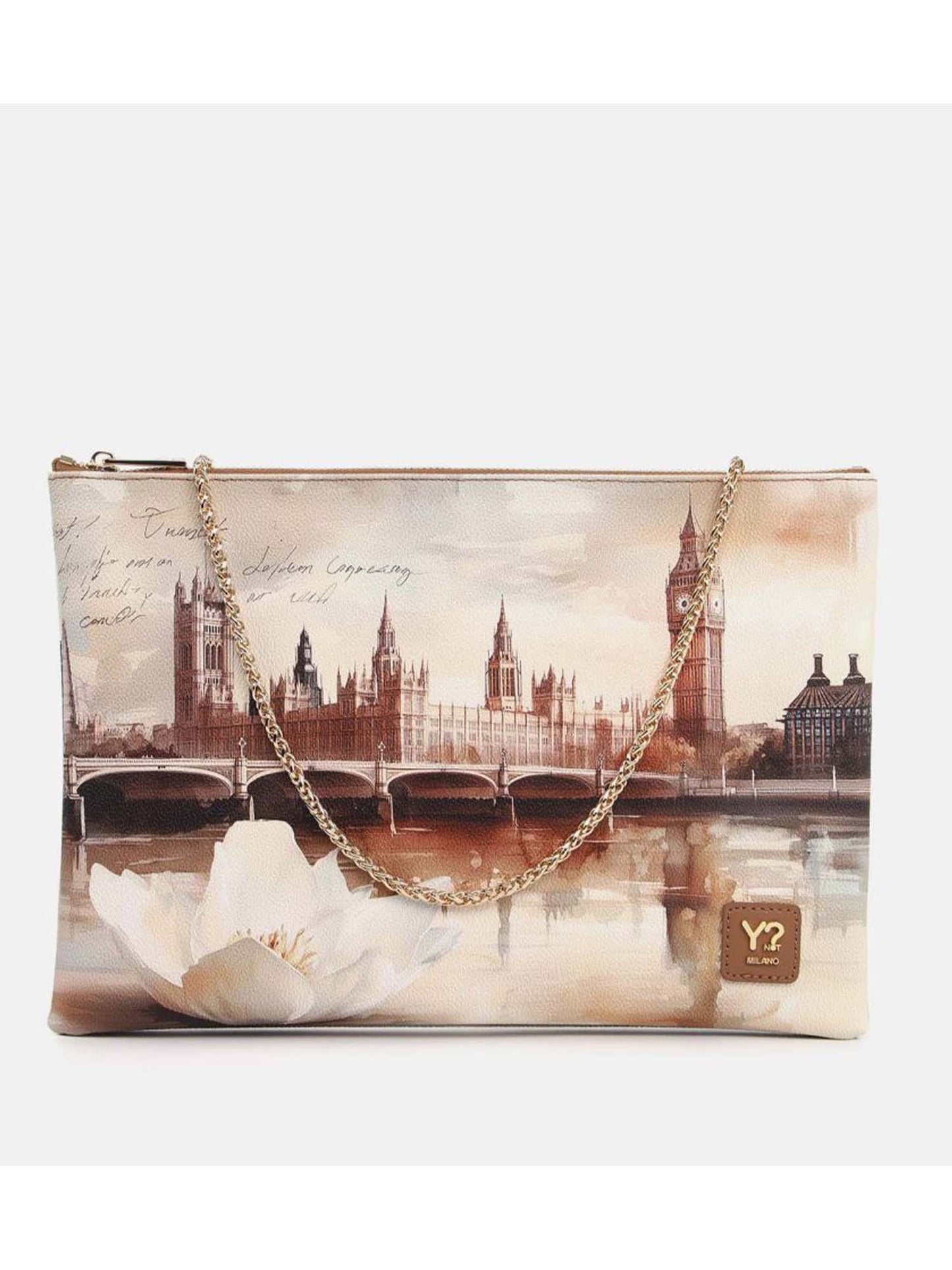 Y Not? Clutch Big, borsa donna color fango dallo stile unico