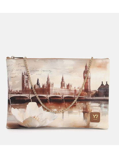 Y Not? Clutch Big, borsa donna color fango dallo stile unico
