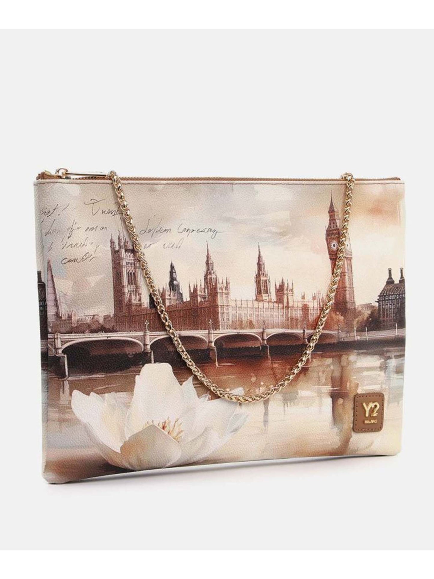 Y Not? Clutch Big, borsa donna color fango dallo stile unico