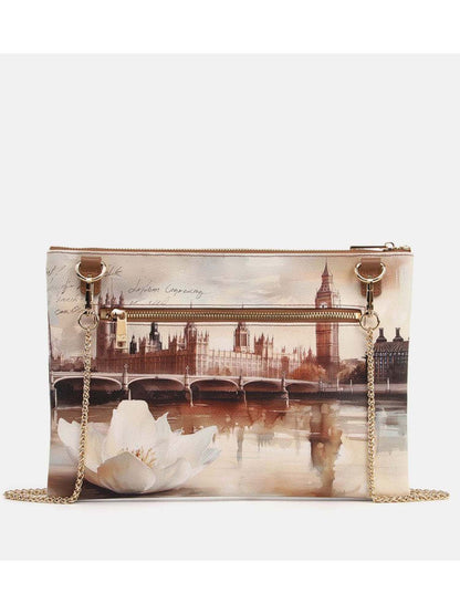 Y Not? Clutch Big, borsa donna color fango dallo stile unico