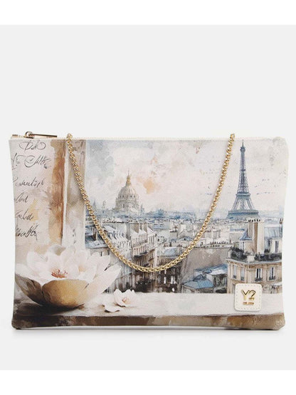 Y Not? Clutch Big, borsa bianca elegante e versatile da donna