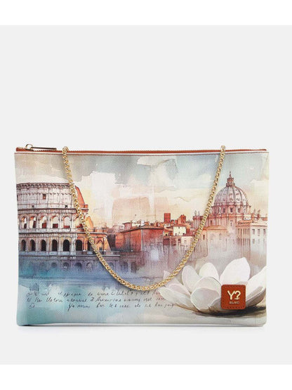 Clutch Y Not? Yes605S6 Rome marrone elegante da donna