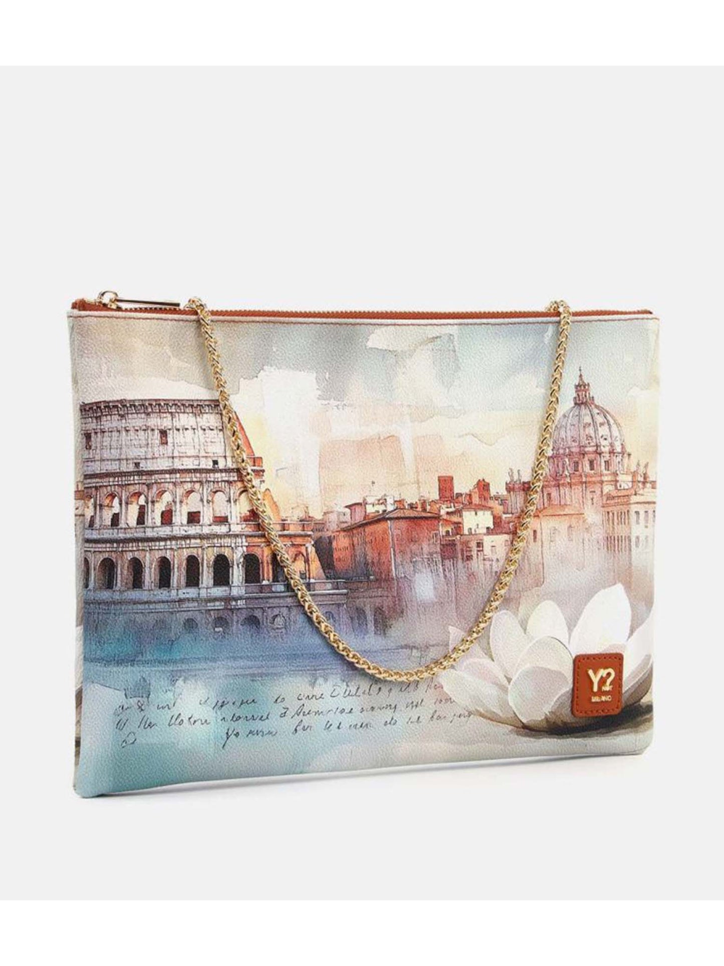 Clutch Y Not? Yes605S6 Rome marrone elegante da donna