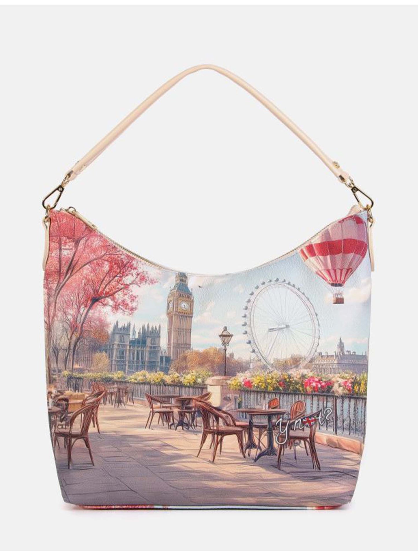Y Not? Hobo Bag crema da donna, elegante e versatile