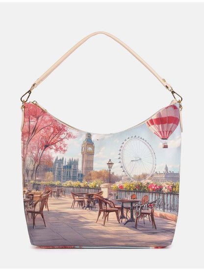 Y Not? Hobo Bag crema da donna, elegante e versatile