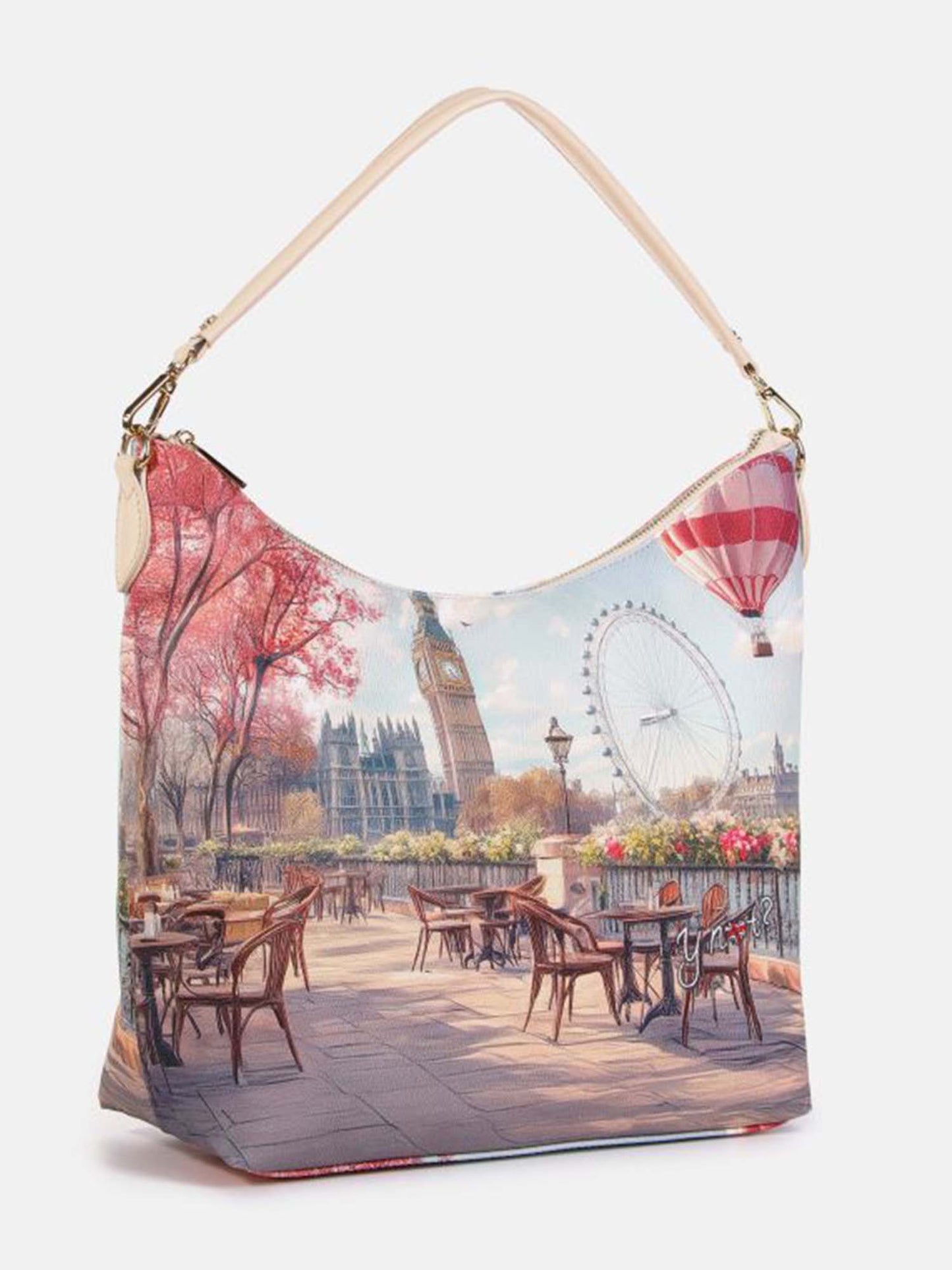 Y Not? Hobo Bag crema da donna, elegante e versatile