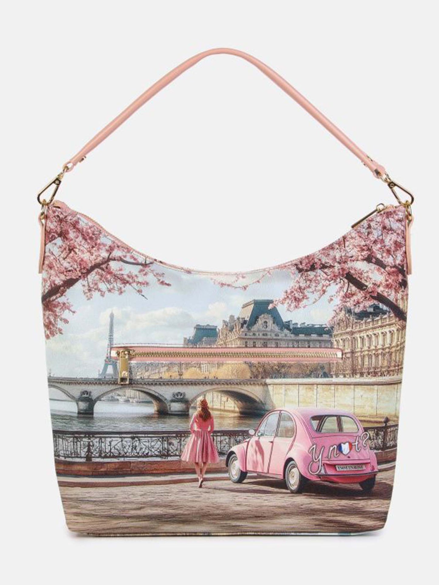 Y Not? Hobo Bag rosa da donna, elegante e versatile