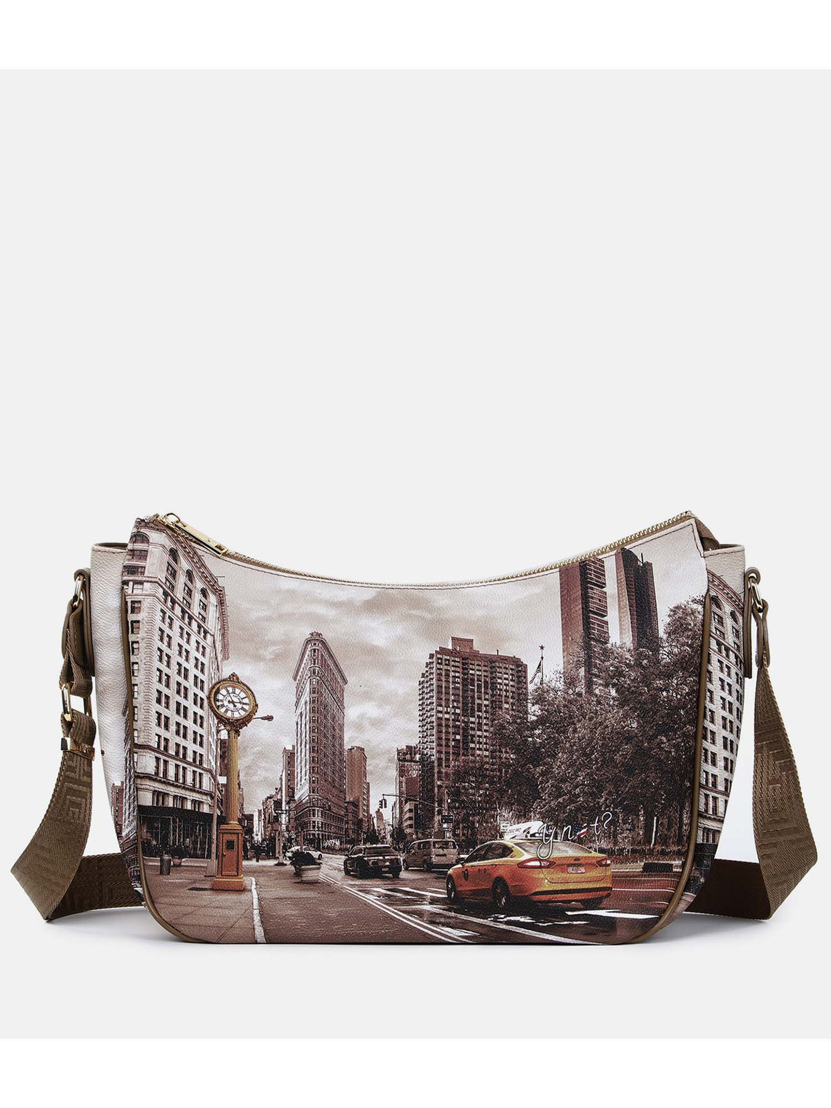 Borsa hobo bag media donna dorata YNOT? elegante