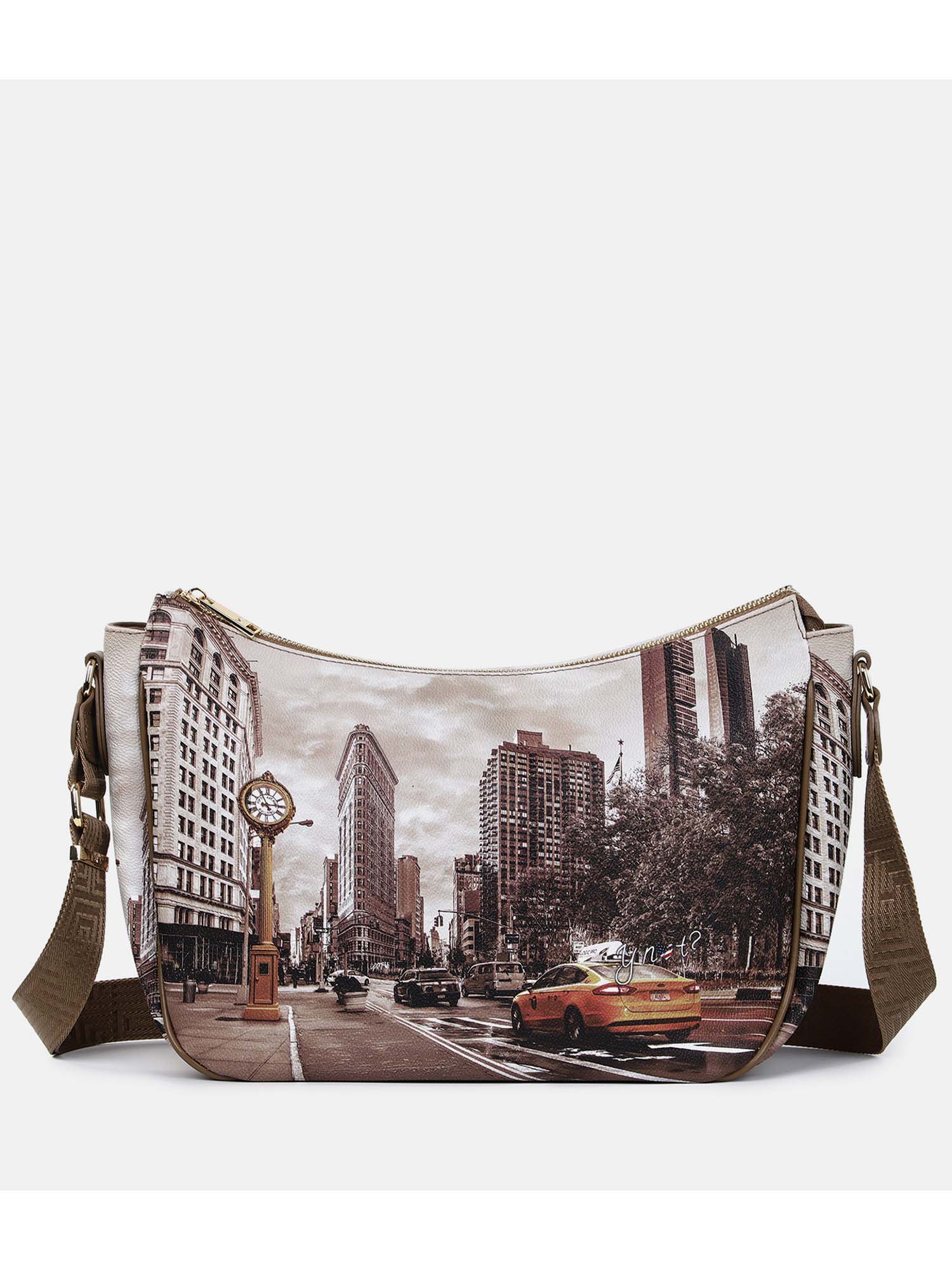 Borsa hobo bag media donna dorata YNOT? elegante