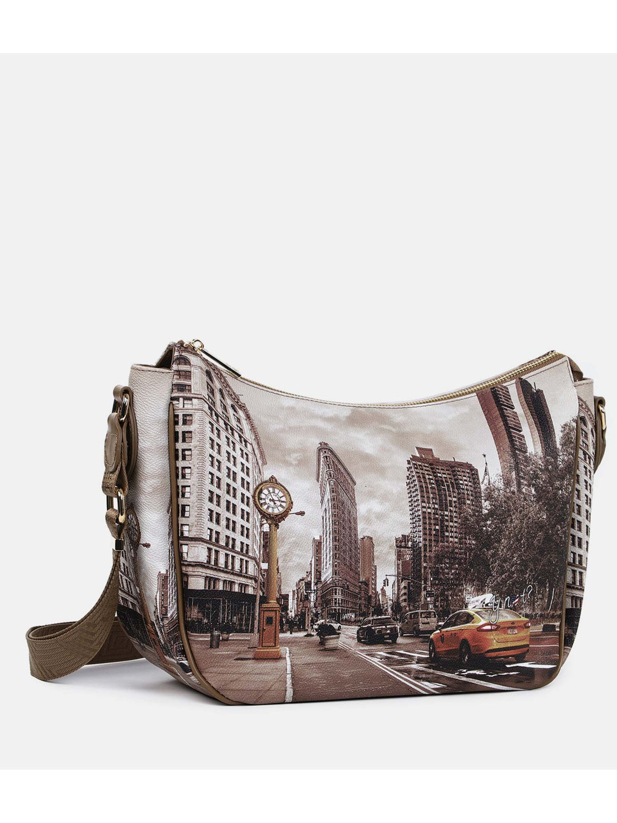 Borsa hobo bag media donna dorata YNOT? elegante