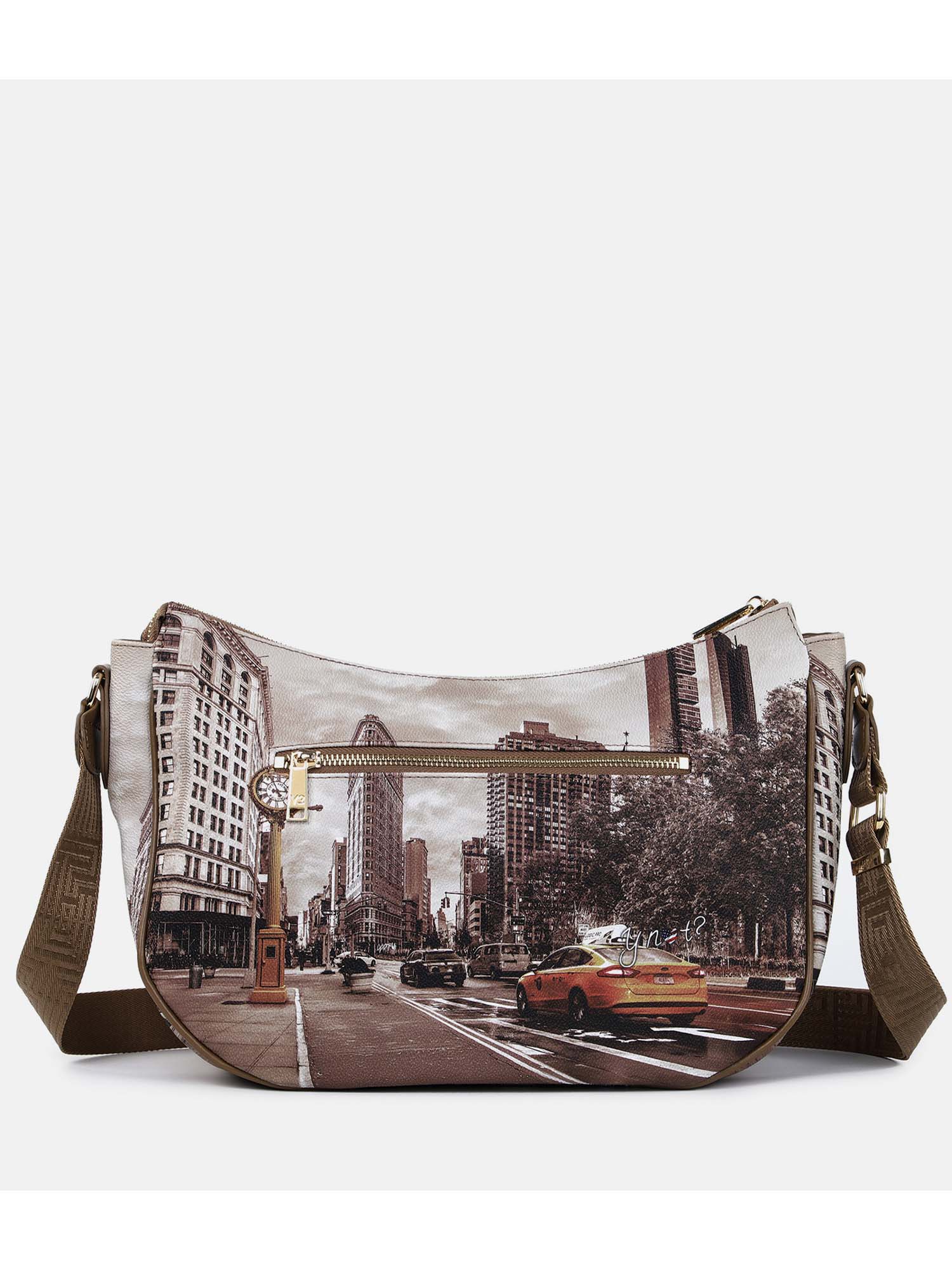 Borsa hobo bag media donna dorata YNOT? elegante