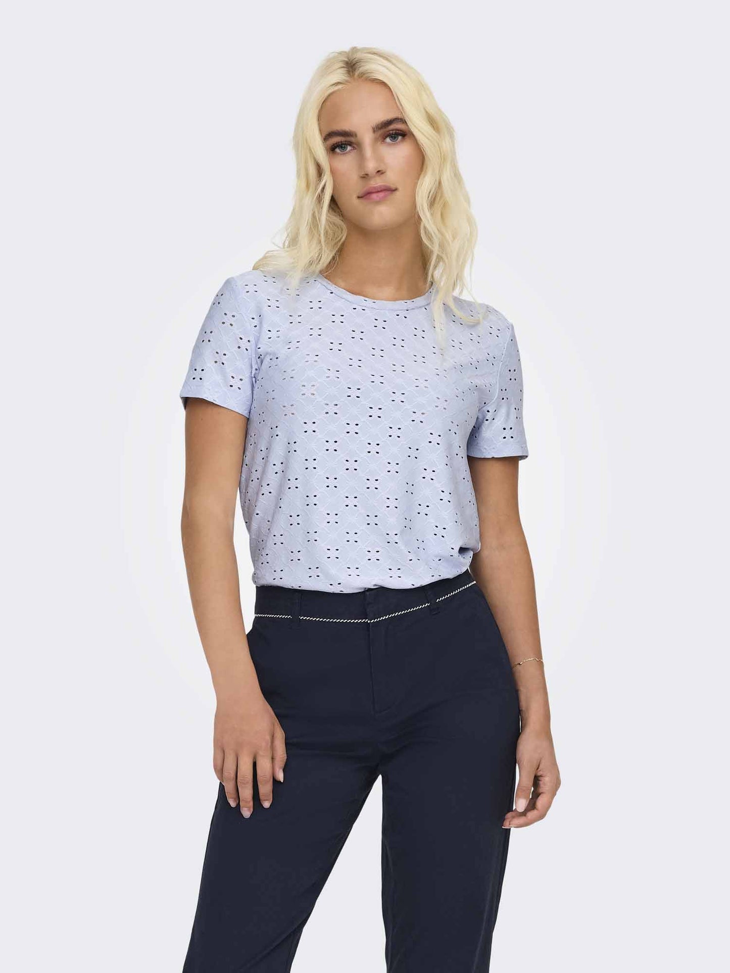 T-shirt maniche corte Jacqueline de Yong azzurra da donna