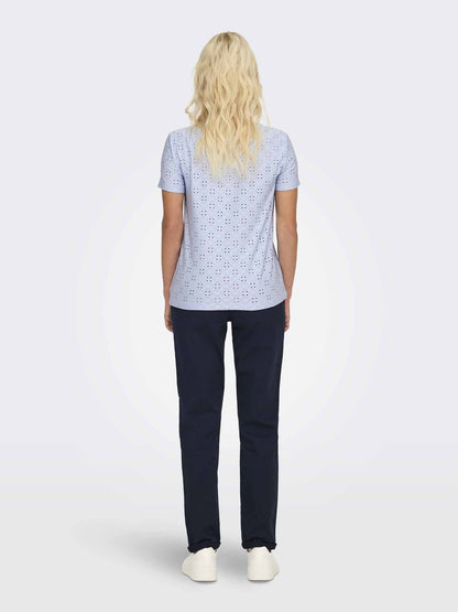 T-shirt maniche corte Jacqueline de Yong azzurra da donna