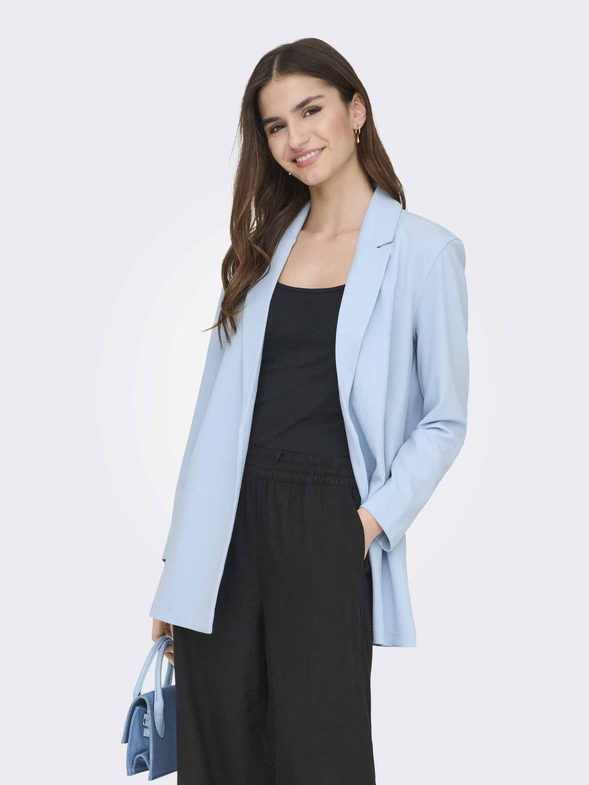 Jdy geggo blazer giacca da donna celeste