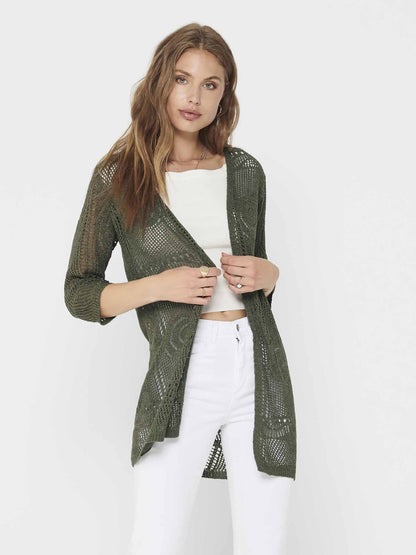 Maglia kimono donna Jacqueline de Yong verde Kalam per primavera